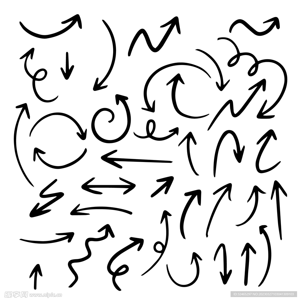 手繪卡通箭頭
