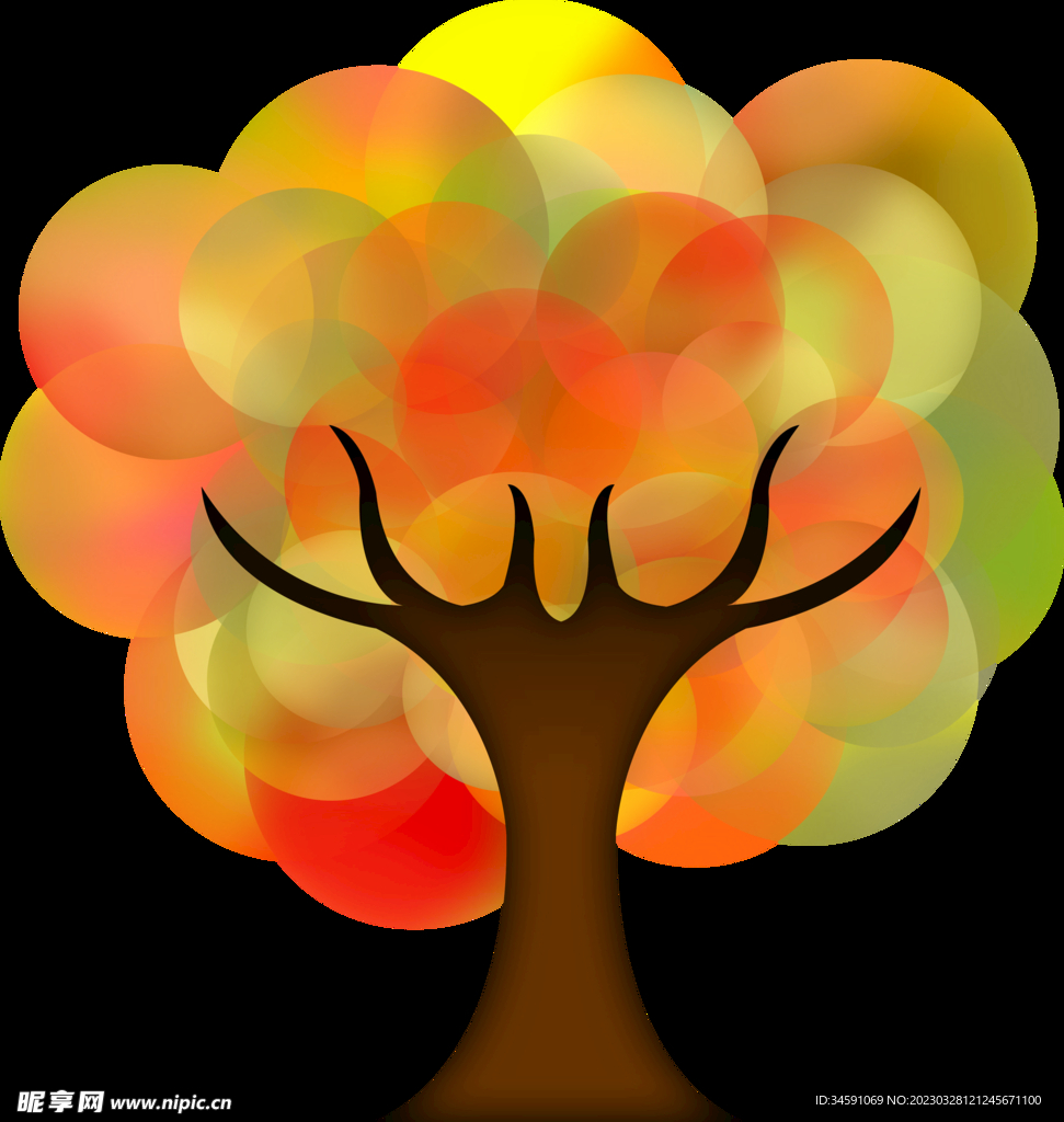彩色树