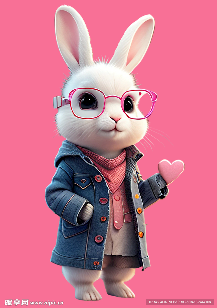 戴着眼镜的兔子