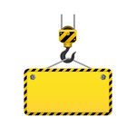 黄色警示工业风边框起吊标牌