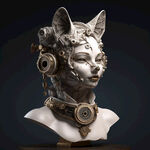 猫耳雕塑