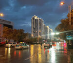 黑河雨天夜景