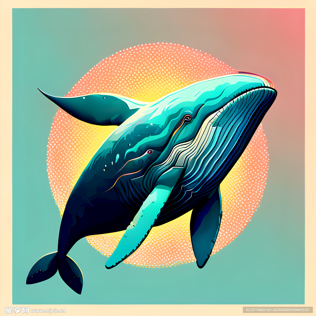鲸插画图标