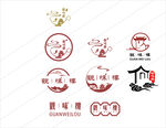 观味楼茶楼饭庄民俗logo 