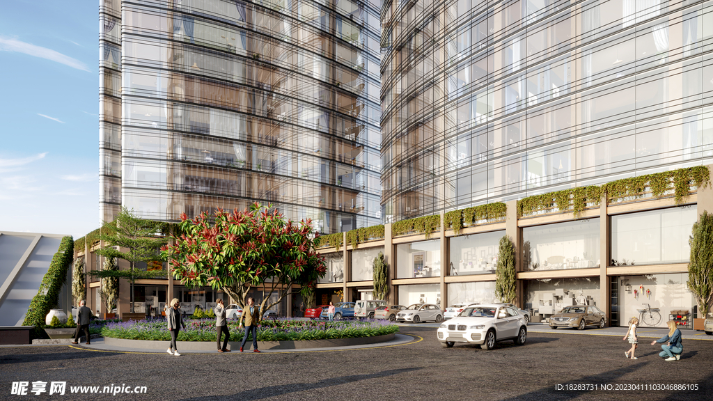  RES建筑外觀圖  寫字樓 