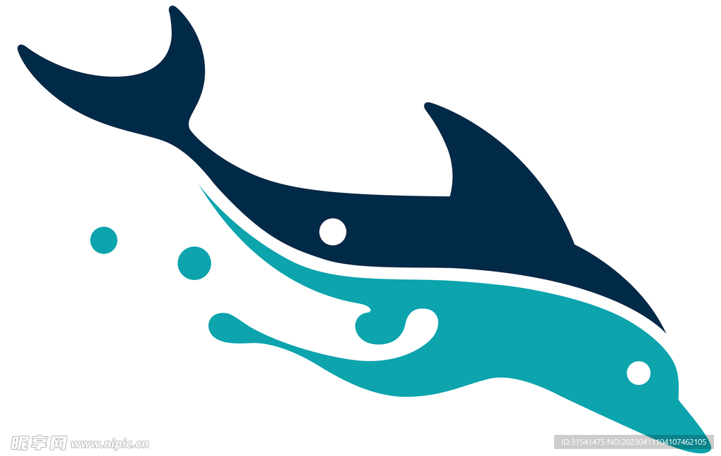 海豚矢量图案画面