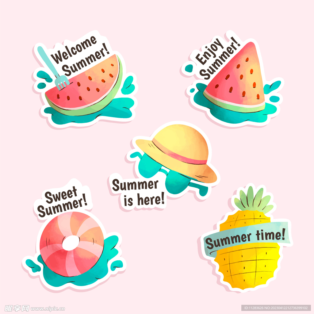 夏天水果标签
