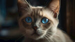 蓝色的大眼睛的小猫咪
