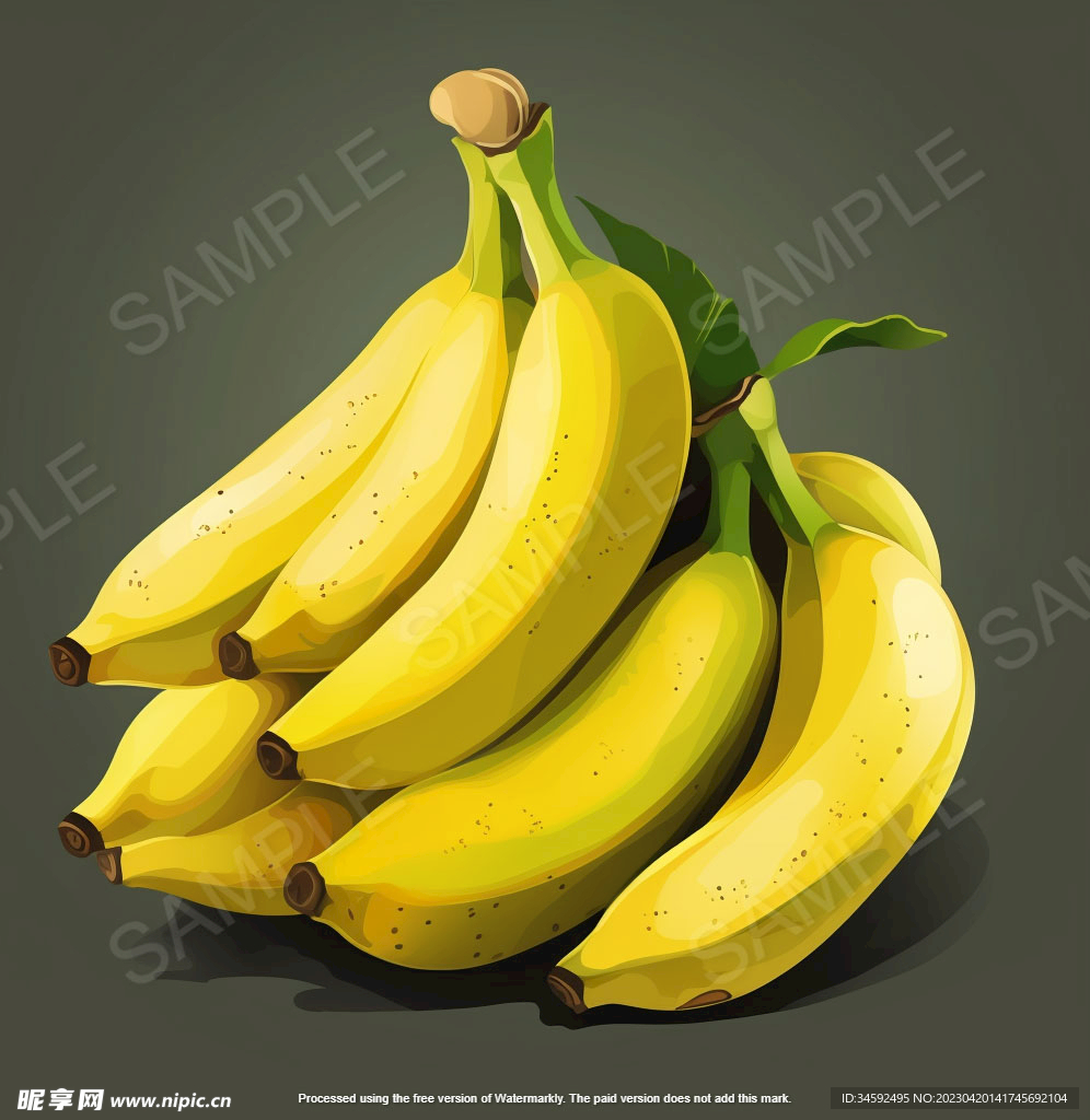 香蕉手绘高清