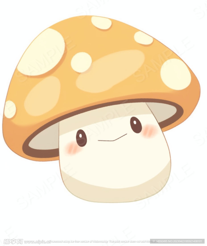 超级可爱的卡通小蘑菇
