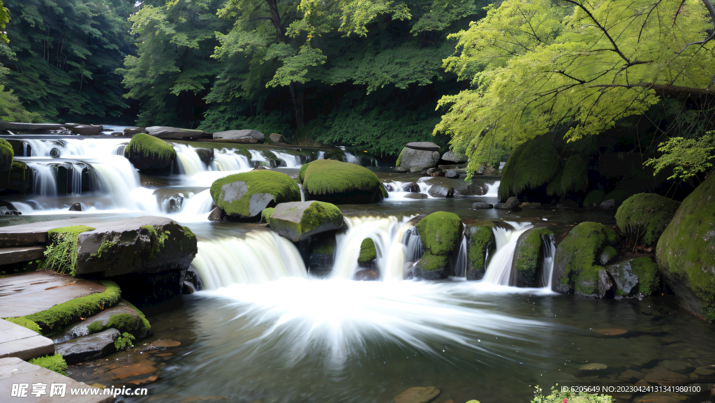 山泉河流