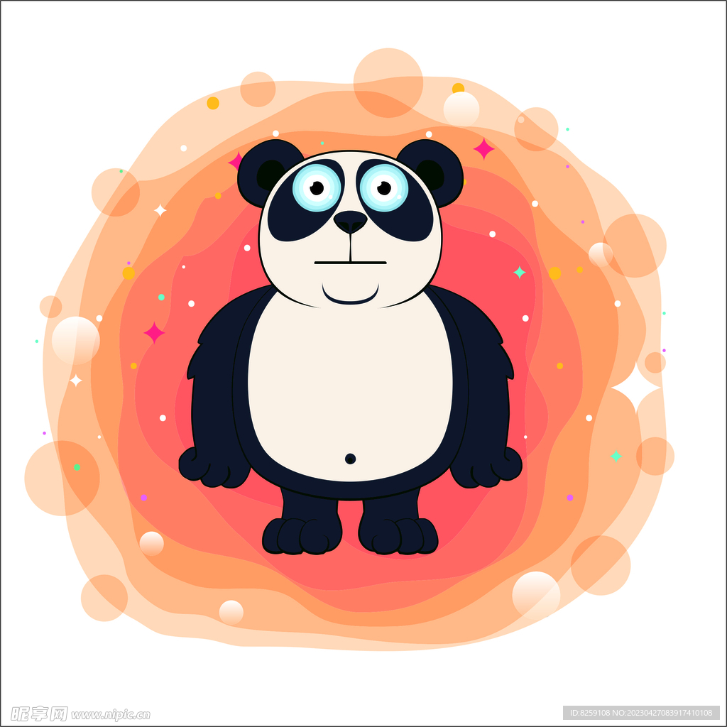大熊猫卡通形象 