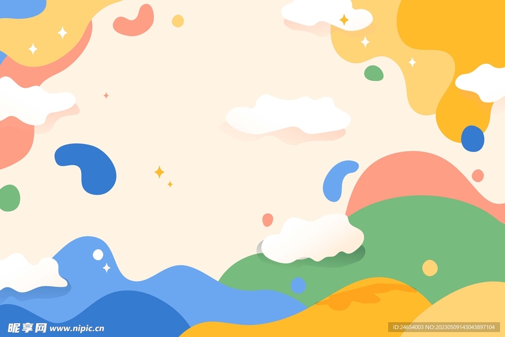 色彩繽紛  童趣背景