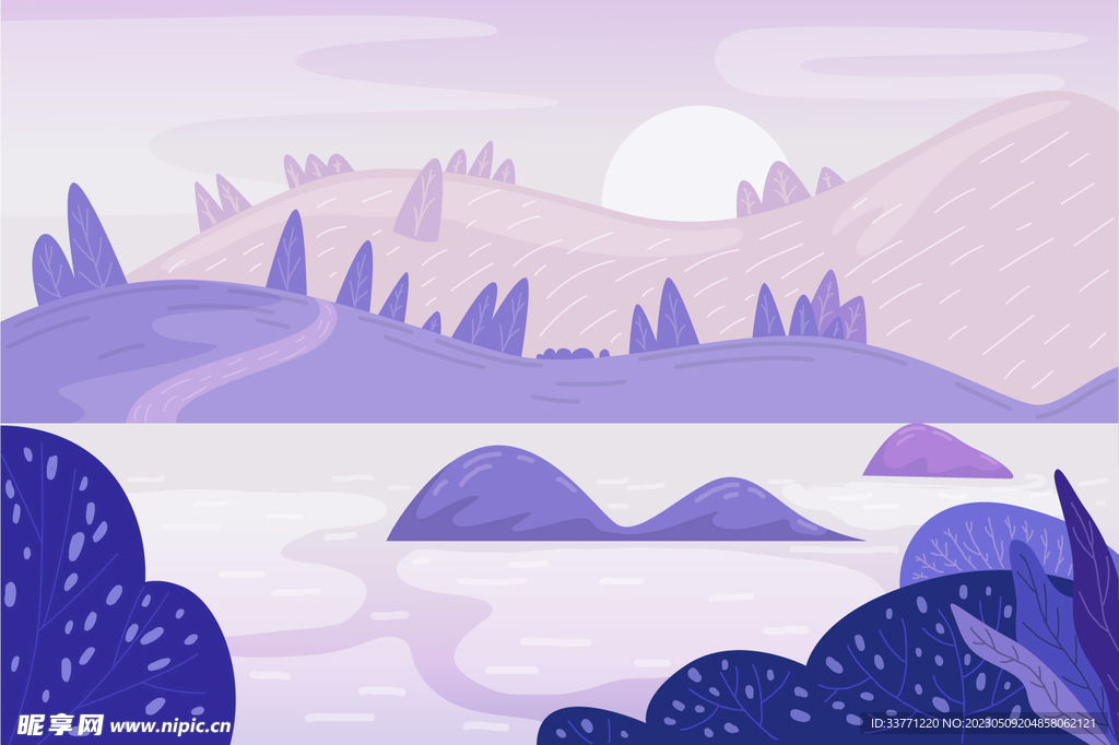 唯美紫色風(fēng)景
