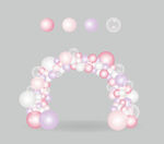 粉紫色气球拱门
