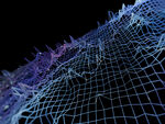 波浪线网格科技素材图片