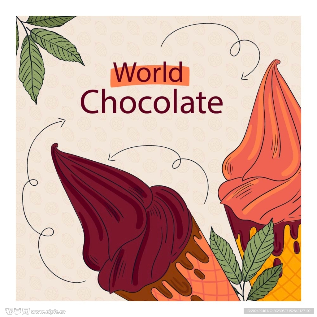   世界巧克力日 海报 