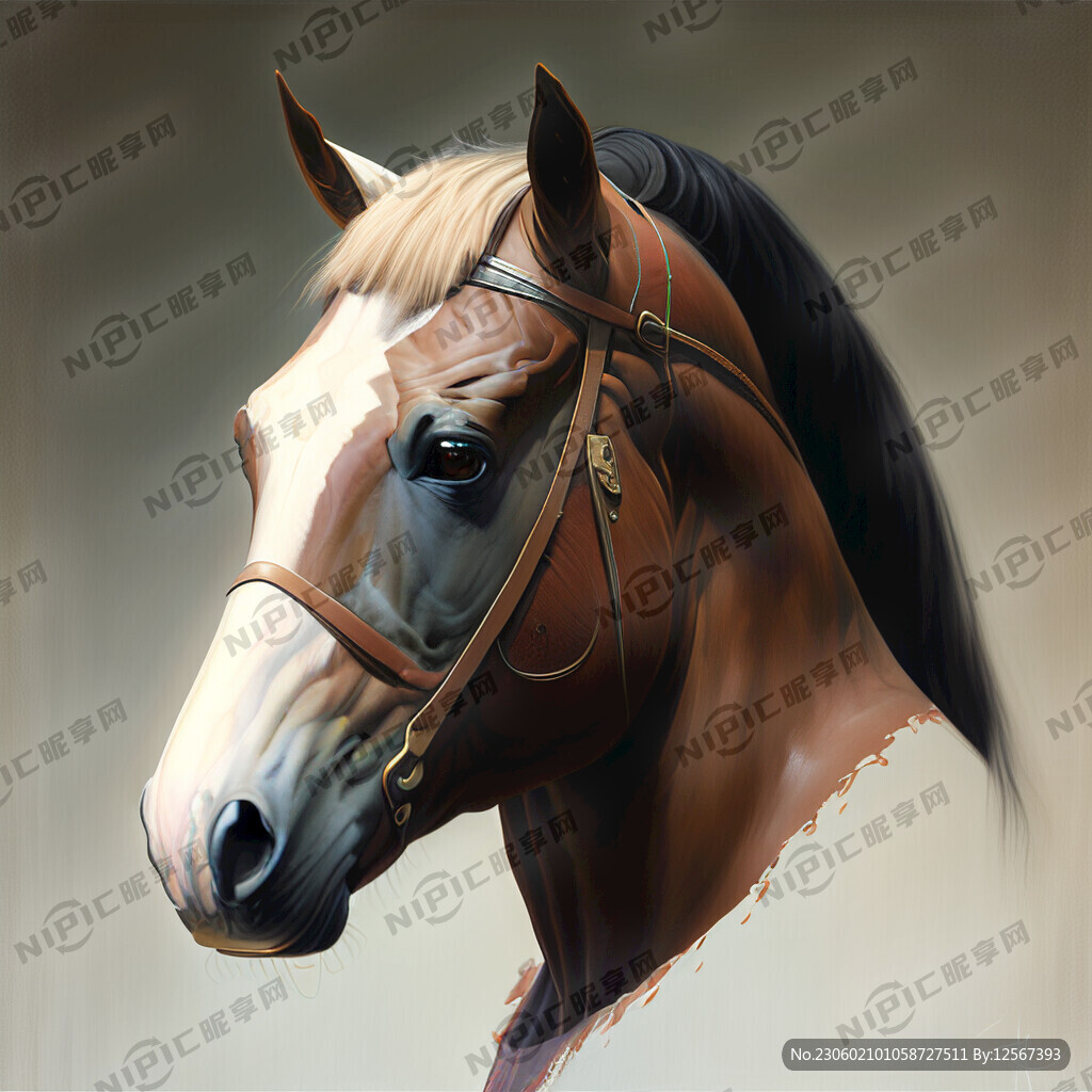 人頭馬油畫