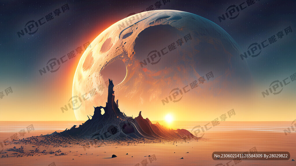 月球 外星 廢墟 太空 貓咪
