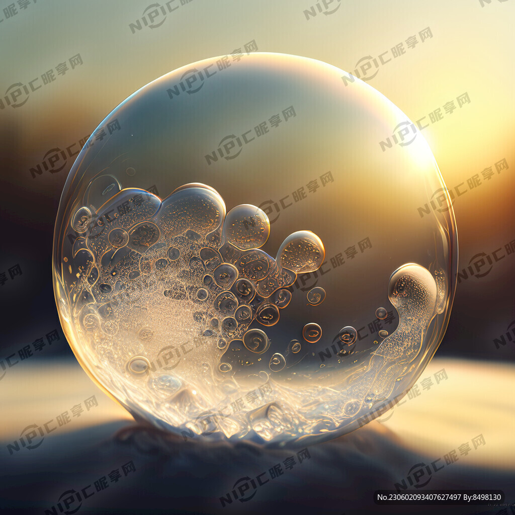 陽光下的泡沫