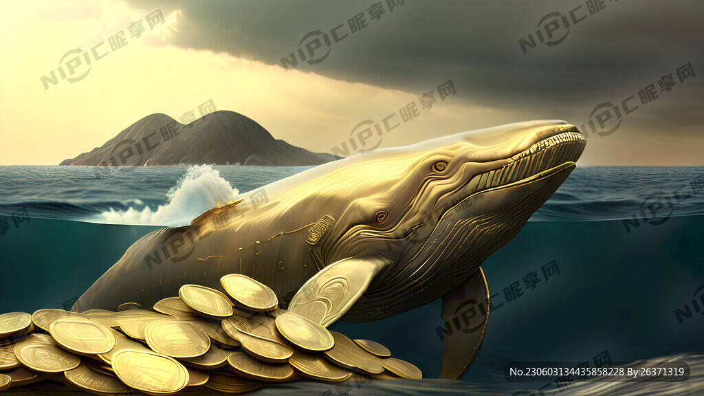 財富 金幣  鯨  大海 