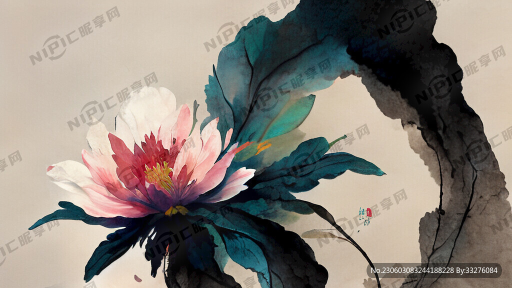 花藝 花朵 唯美 插畫