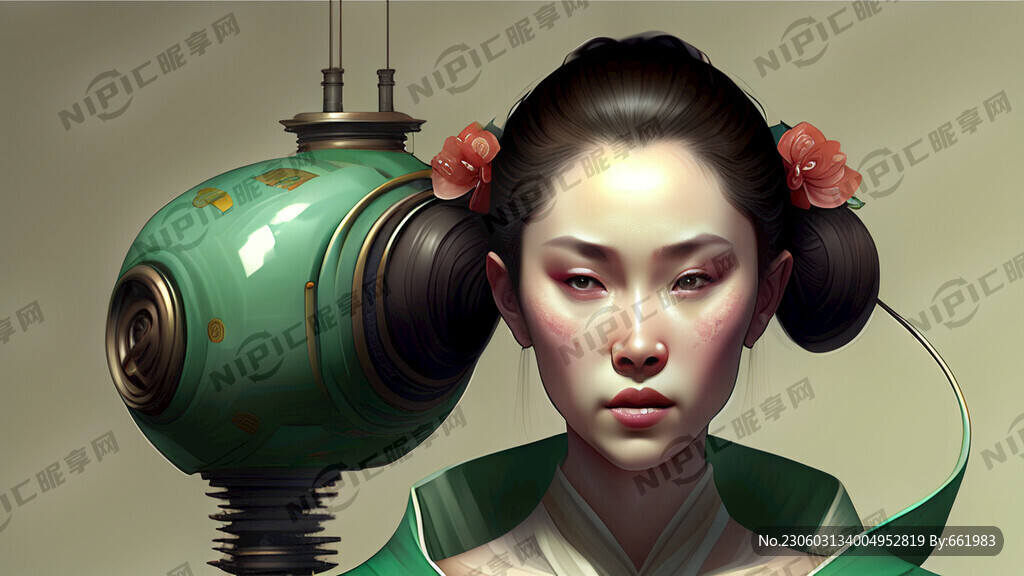 綠色  生機(jī) 美人