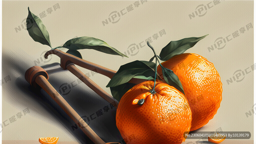 手繪耙耙柑