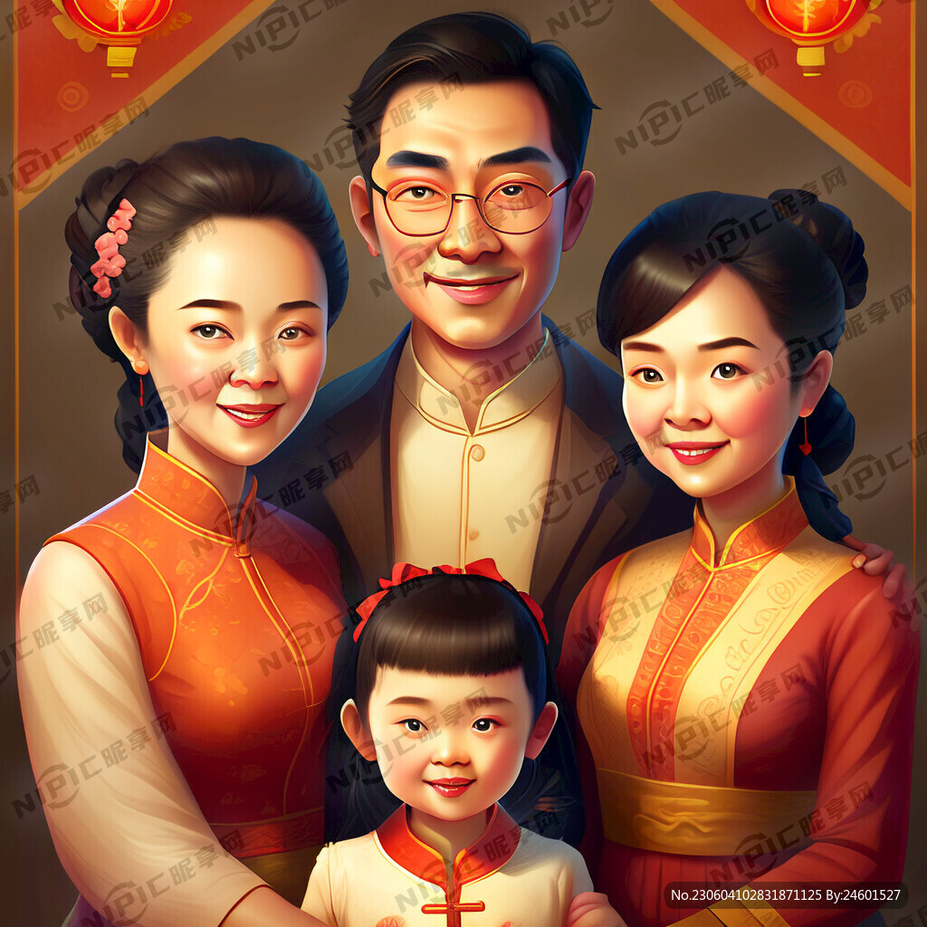 幸福的一家三口