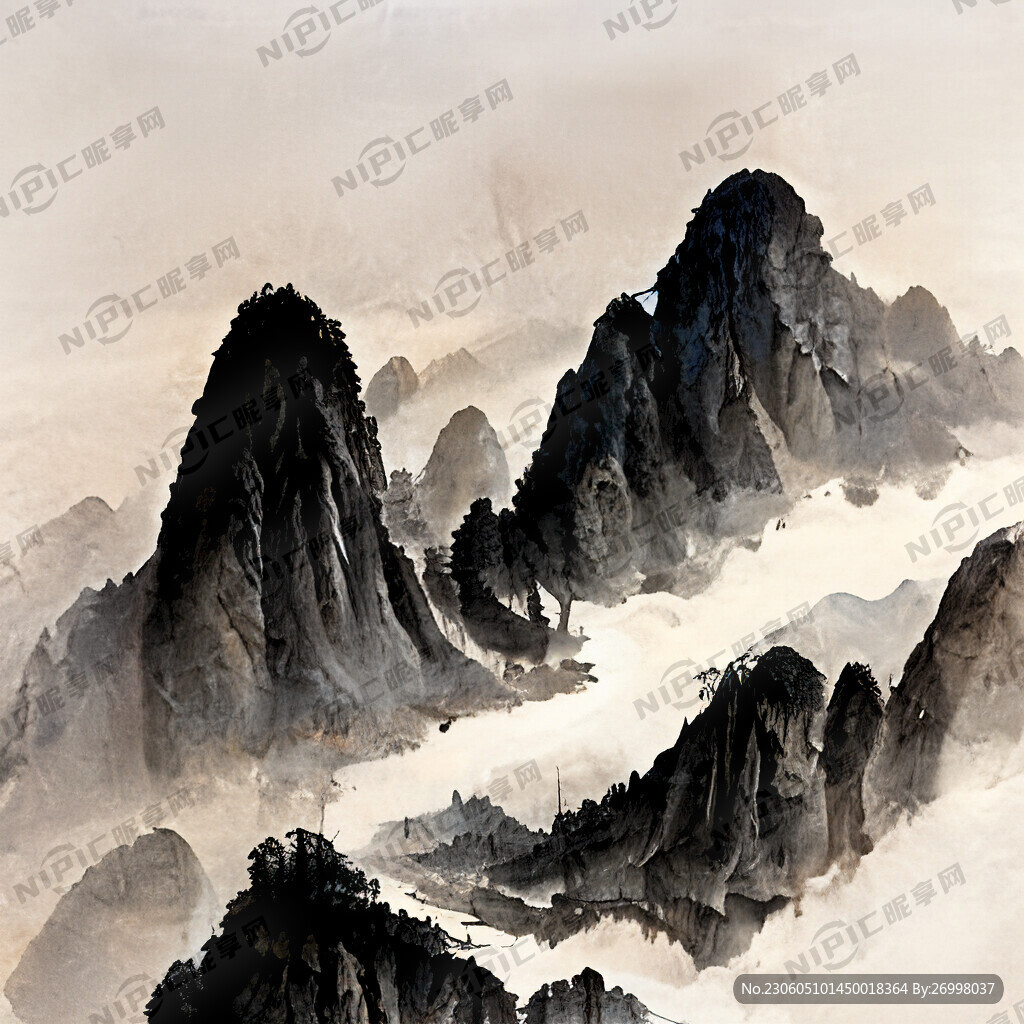 山谷 中國風(fēng) 中國畫 山水