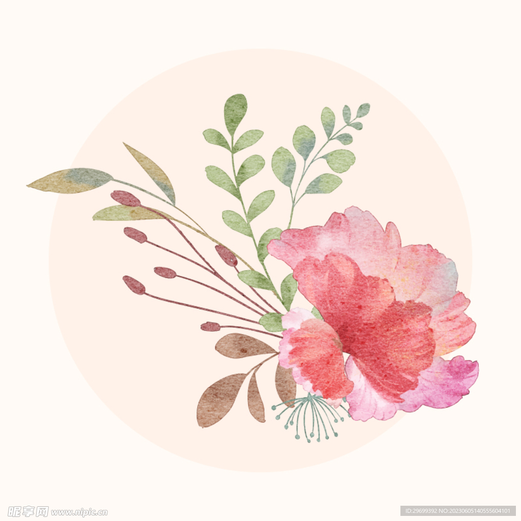 水彩花卉