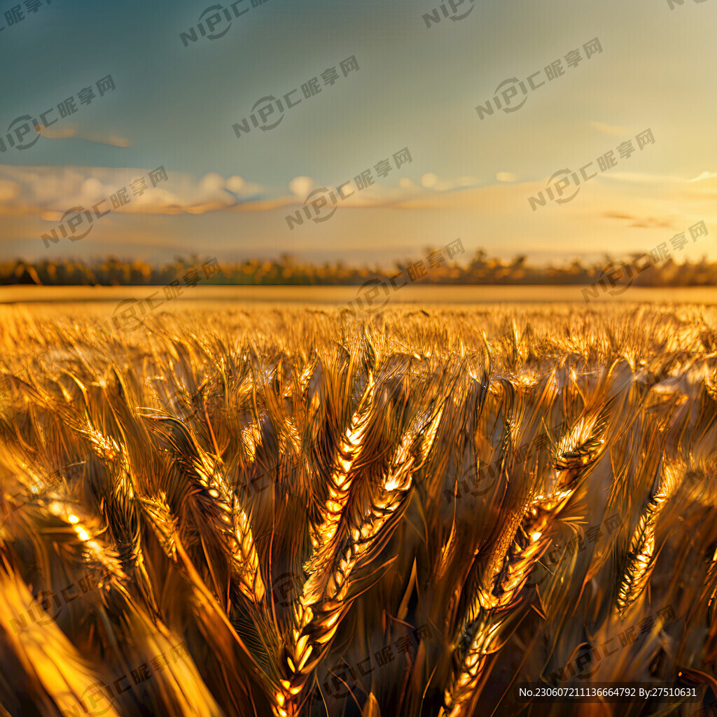 小麥 金色 超大場景 豐富細節