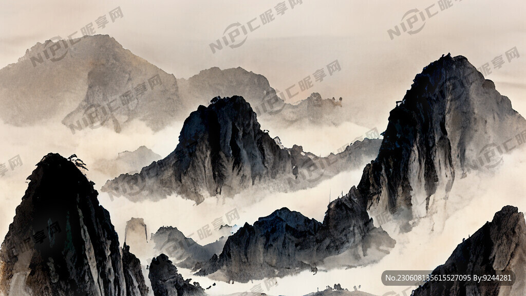 山谷 中國風(fēng) 中國畫 山水