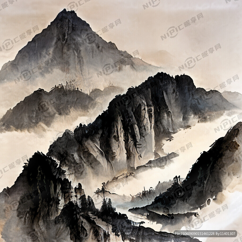山谷 中國風(fēng) 中國畫 山水