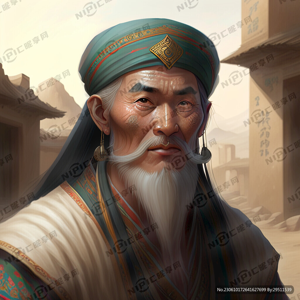 一個(gè)很霸氣的古代維吾爾族人