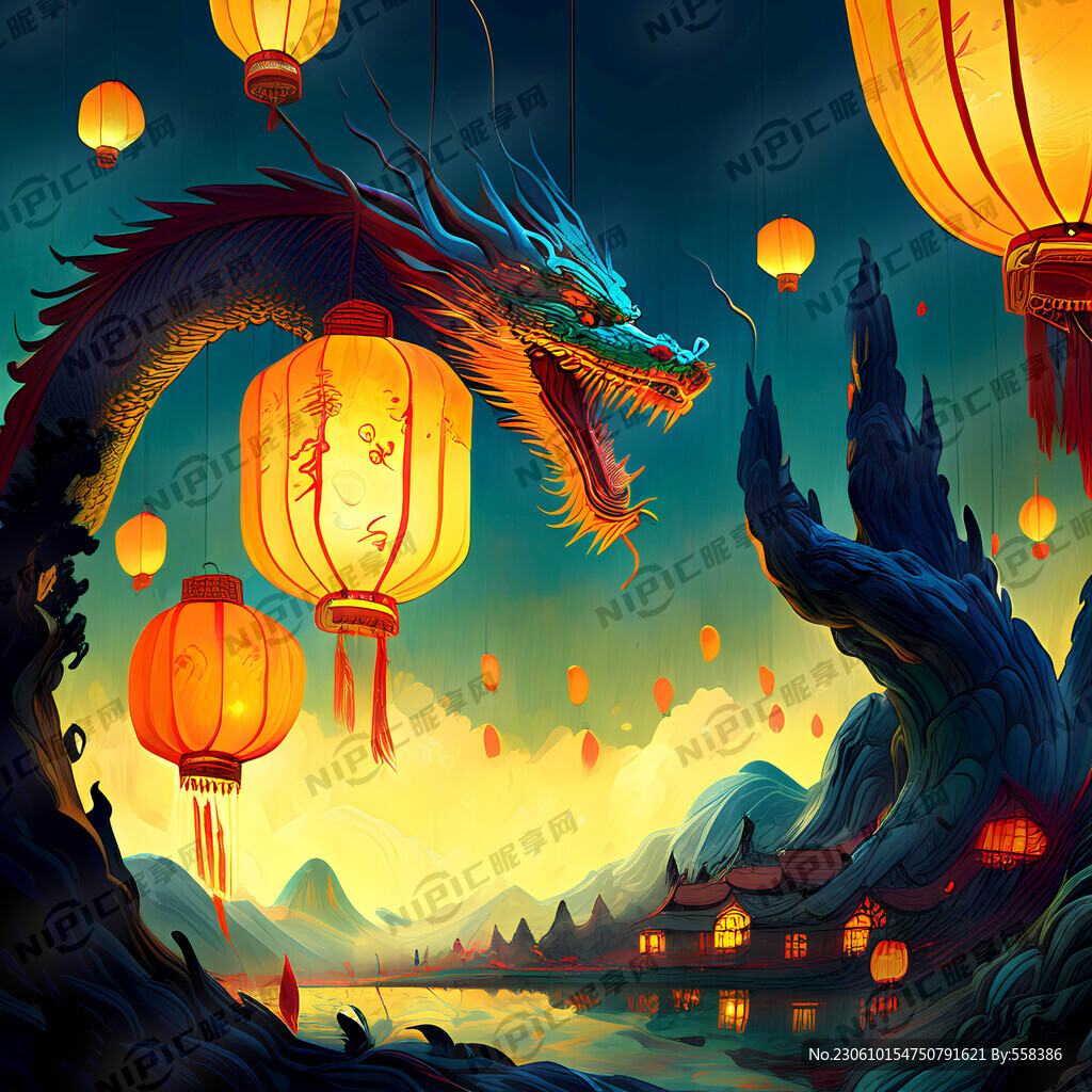 梵高藝術(shù) 龍場(chǎng)景 唯美幻想 