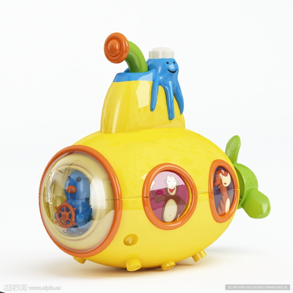 C4D模型 玩具潜水艇