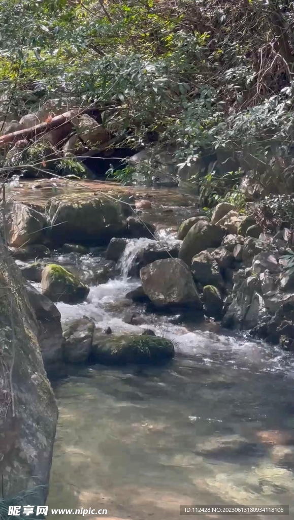 山間溪水