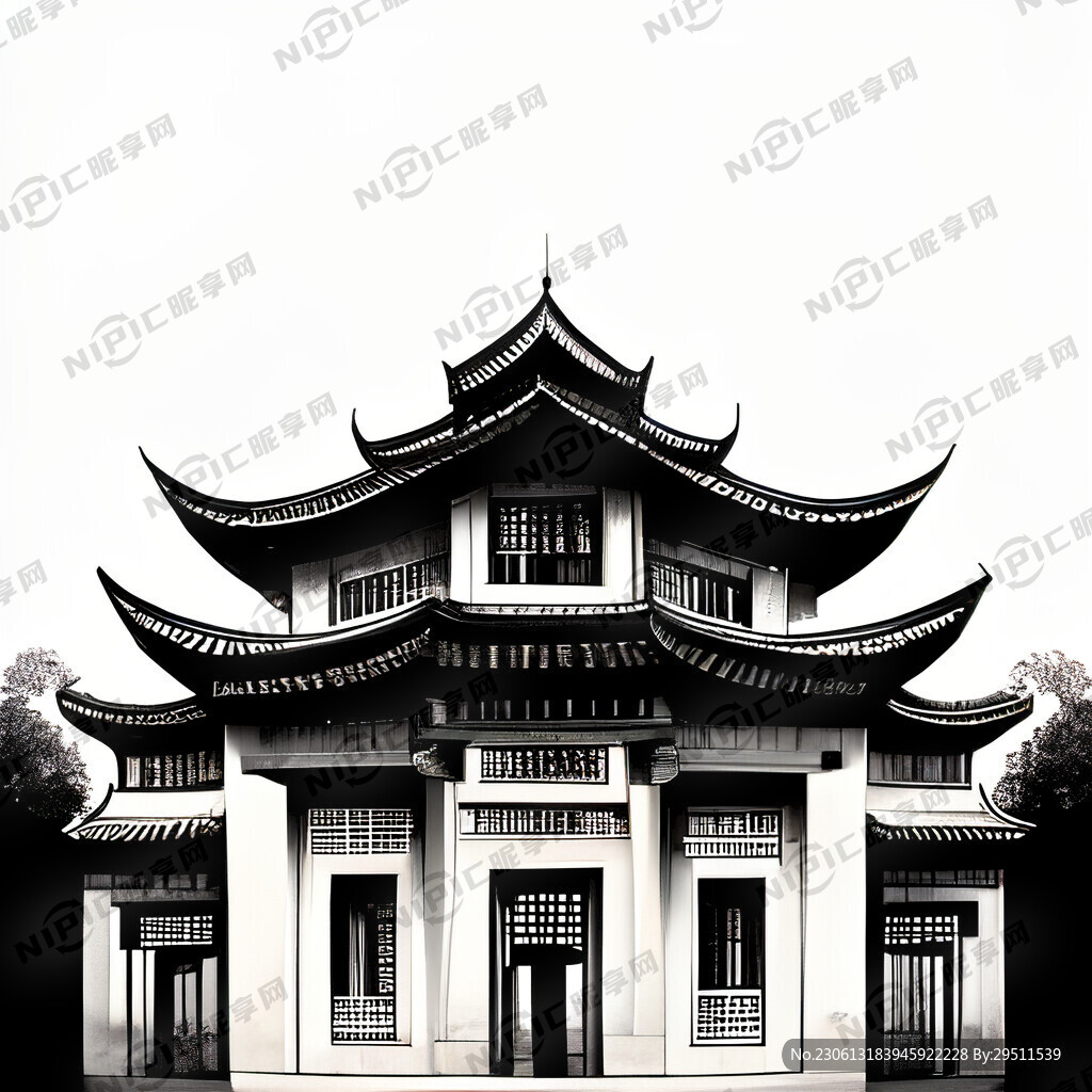 中亞風(fēng)格的黑白建筑