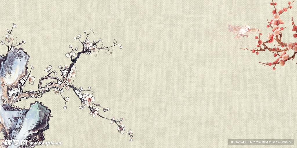 中國風花背景