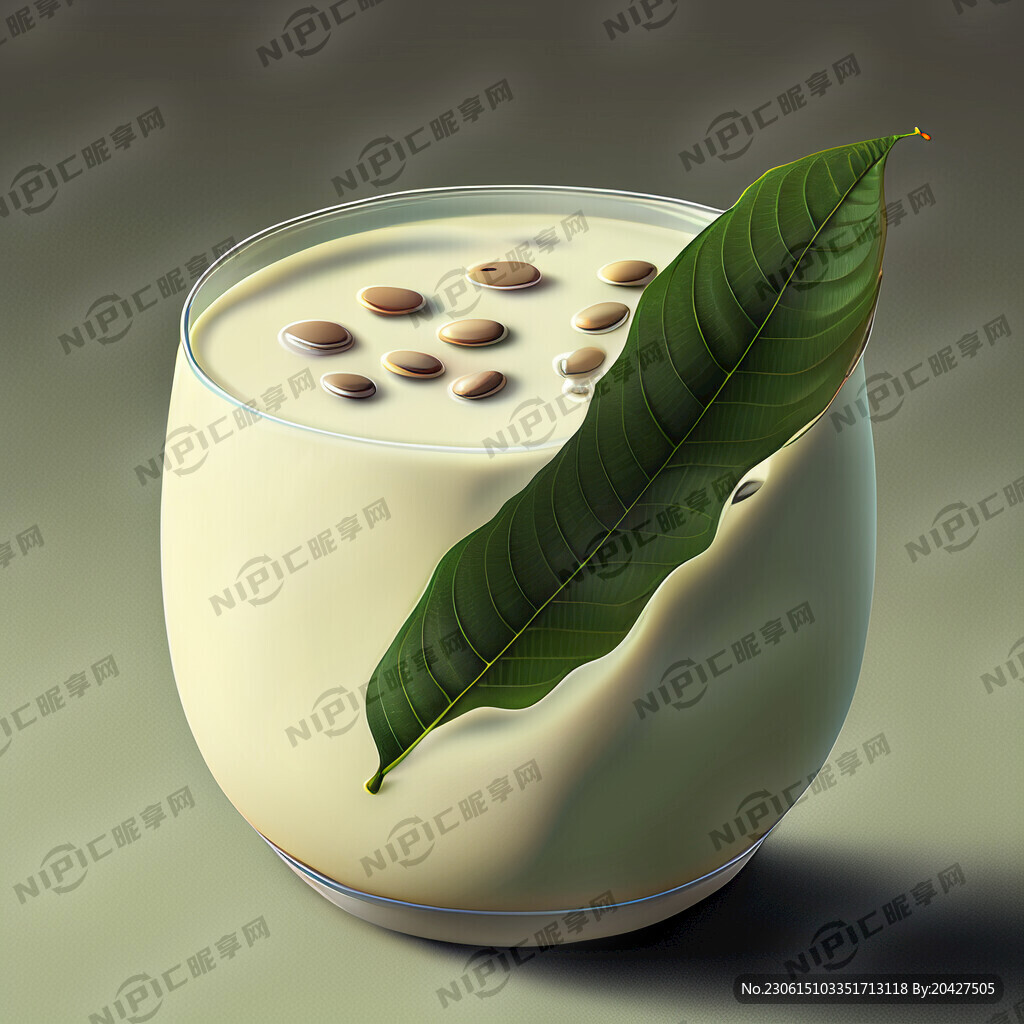 大豆豆奶牛奶綠葉