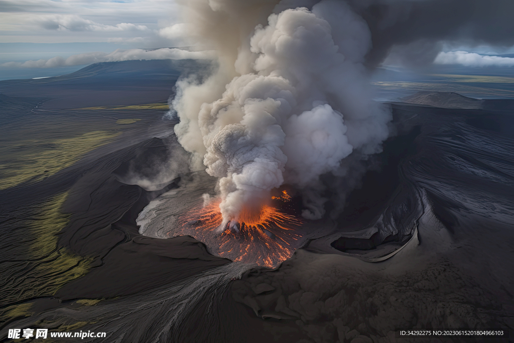 火山爆發圖片