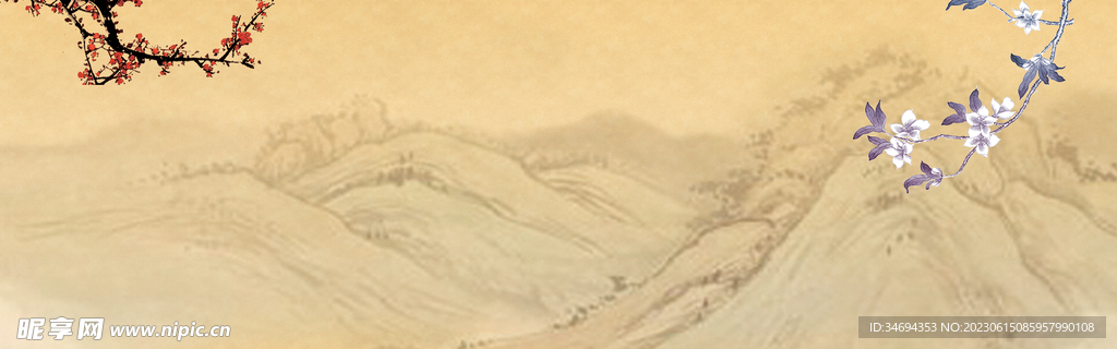 中國(guó)風(fēng)山水墨背景