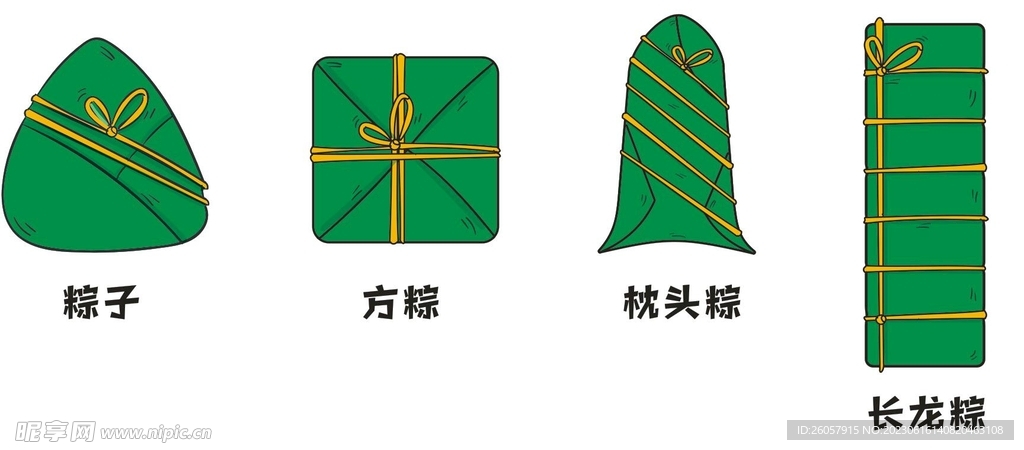 粽子种类图