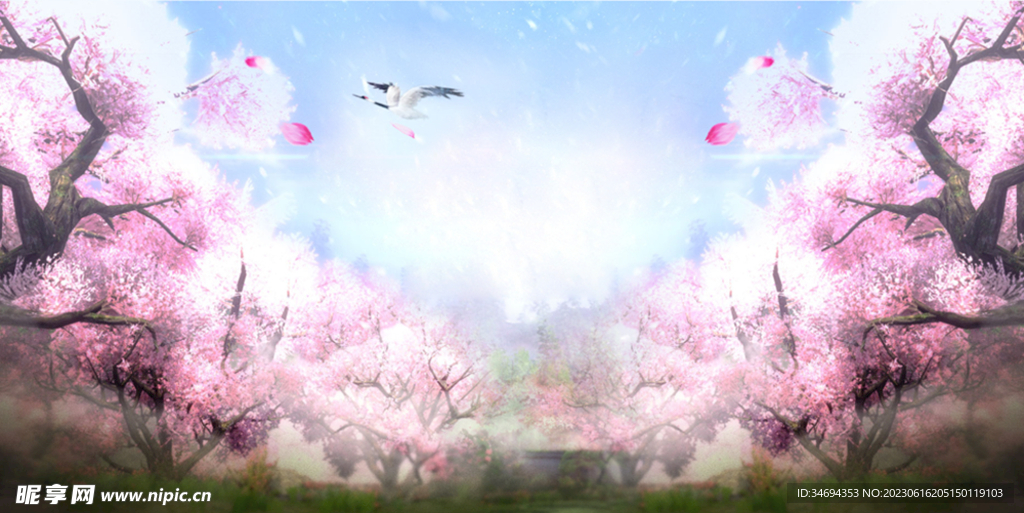 中國風花背景