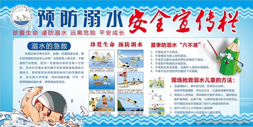 预防溺水安全宣传栏