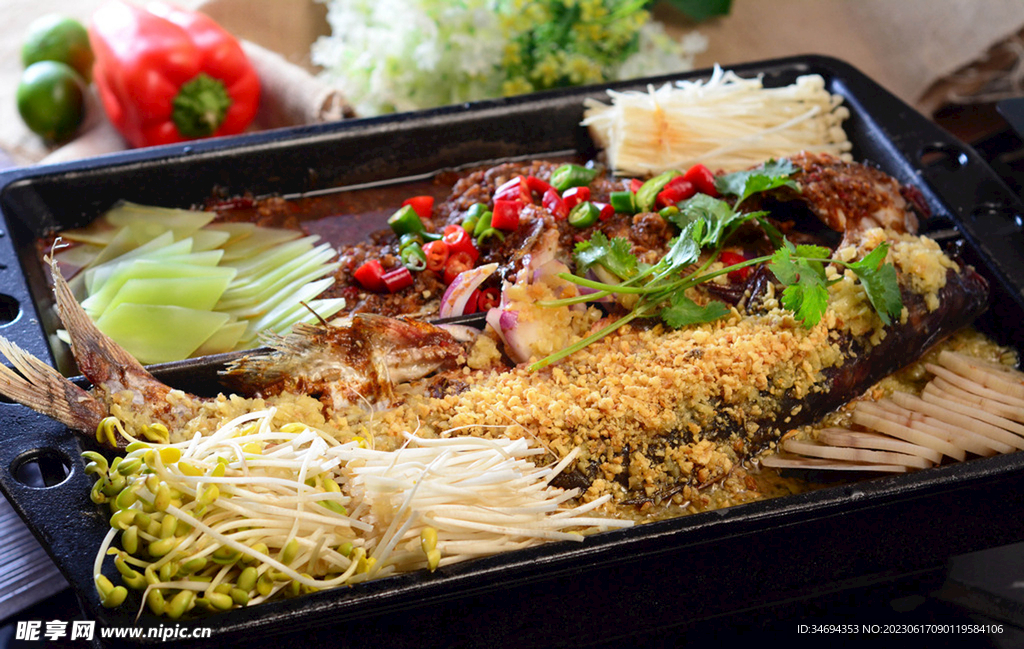 香辣烤魚美食