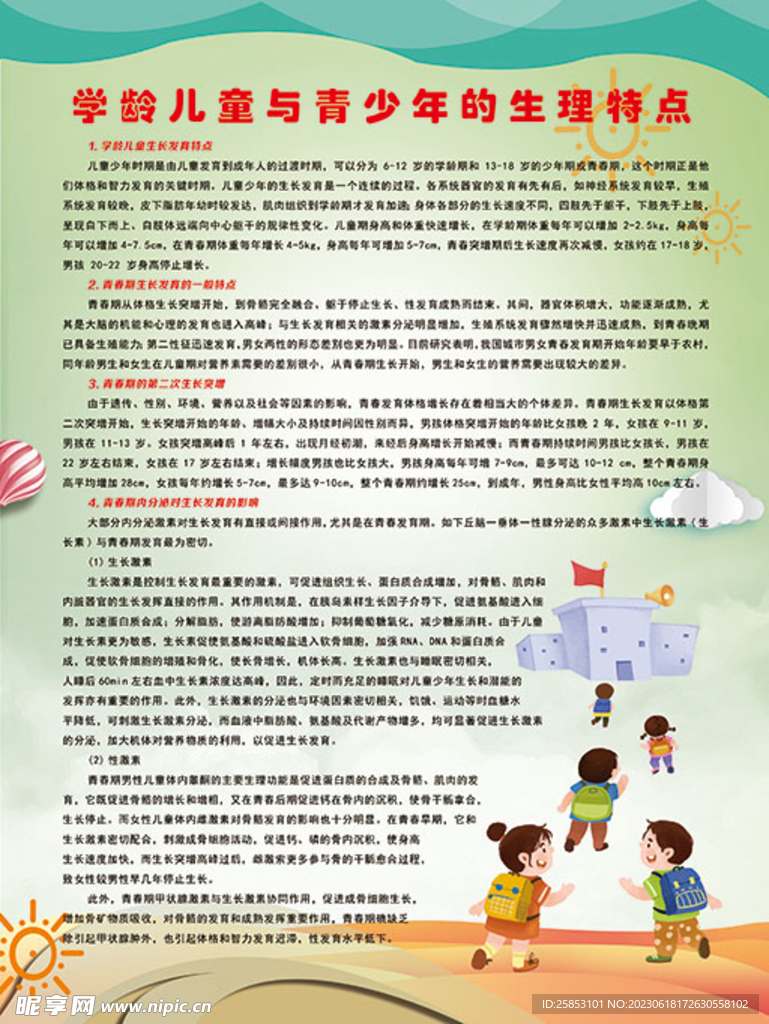 學齡兒童與青少年的生理特點