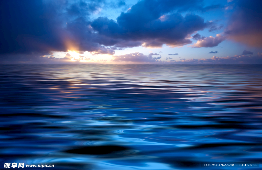 大海夕陽