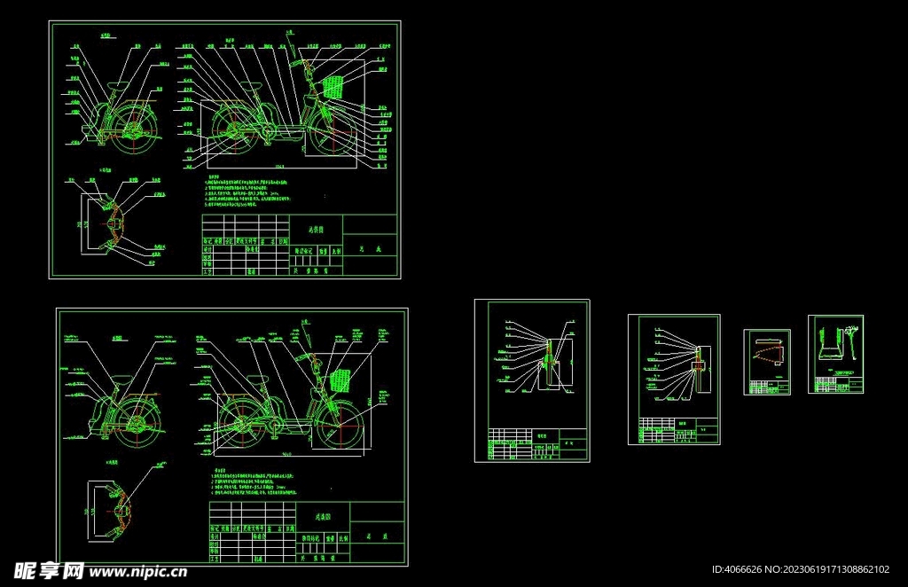 自行车CAD图纸